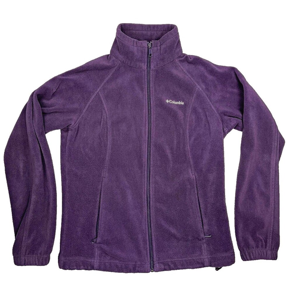 Columbia Womens M Purple Full Zip Jacket Pockets Long Sleeve Casual Outdoor